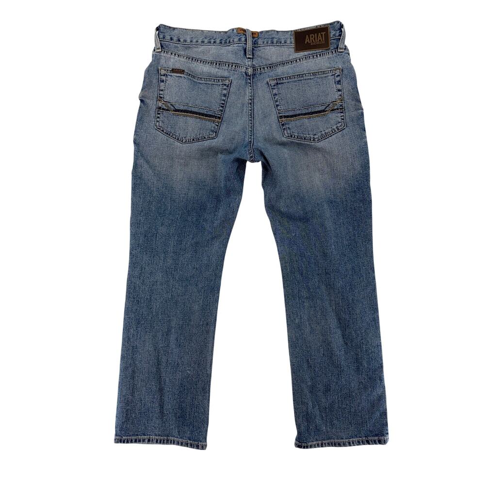 Ariat M5 Men's Blue Wash Straight Leg Denim Jeans Western Workwear Size 33x30 - Picture 8 of 16